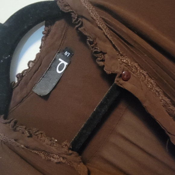 Brown Boho Chic Blouse size large from Fashion boutique d - Picture 2 of 2